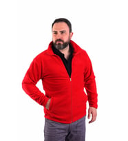 ESER - Fermuarlı Polar Mont - Kırmızı