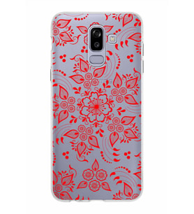 Samsung Galaxy J8 Kapak Nostalji Desen Tasarımlı Şeffaf Silikon Kılıf