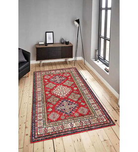 Dijital Baskılı Yıkanabilir Kaymaz Modern Renkli Salon Halısı Mutfak Halısı Yolluk ND-HY-1439 (Kırmızı)