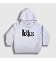 Presmono Unisex Çocuk Beyaz Logo The Beatles Kapüşonlu Sweatshirt 114747tt (Beyaz)