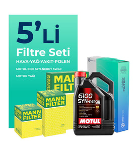 MANN Fiat Idea 1.3 Dizel Filtre Bakım Seti Motul Motor Yağlı (2004-2010) 5 Li