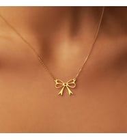 Gökdeniz 925 925 Ayar Gümüş  Kurdele Model Hediyelik Kadın Kolye