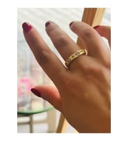 AYARLANABİLİR GOLD RENK PEMBE TAŞLI YÜZÜK ACR0120