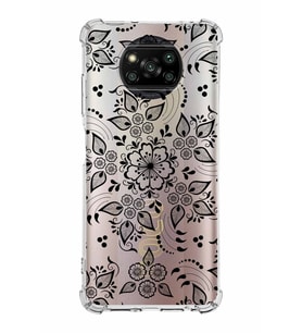 Xiaomi Poco X3 Köşe Korumalı Antişok Kapak Nostalji Desen Tasarımlı Şeffaf  Kılıf