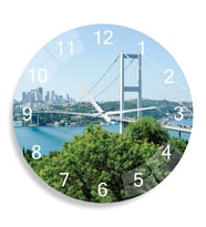 Boğaziçi Köprüsü Cam Saat - 40 cm