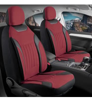 Skoda Forman Station Wagon Uyumlu Lüx Deri Detaylı Tay Tüyü Oto Koltuk Kılıfı Ön Arka Takım Edition BORDO