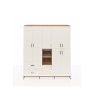 Kronos Dolap 12 Raflı 2 Çekmeceli Tek Askılı 220x59x243 Çam-Aytaşı/Aytaşı