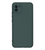 Galaxy A03 Kılıf Nano içi Kadife Silikon - Koyu Yeşil