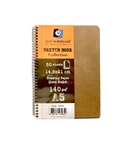 Alex Schoeller Sketchbook Kraft Sert Kapak Spiralli Eskiz Defteri A5 140 gr 50 yp 
