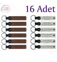 A Kahve & Beyaz, Karne Günü Öğrencilerini Mutlu Edecek, 16’lı Set, Kişisel Mesaj Yazılan Anahtarlık