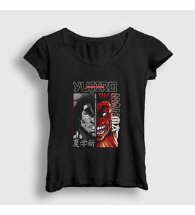 Presmono Kadın Siyah Strongest Yujiro Hanma Anime Baki T-Shirt 413223tt