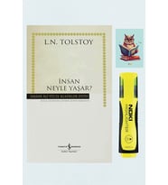 insan Neyle Yaşar 9786053607038 - Lev Nikolayeviç Tolstoy - Sarı Fosforlu Kalem - Not Defterli Seti (Renksiz)