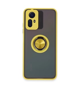 Xiaomi Redmi Note 12s Kılıf Montreal Yüzüklü Silikon Kapak - Sarı