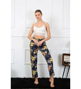 Kadın Pamuklu Alt Pijama Lacivert
