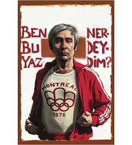 Yeşilçam Temalı Retro Ahşap Poster