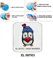 SIA PENGUEN CEP SOBASI,EL ISITICI,SICAK SU TORBASI PVC 10x9,5cm