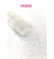 Dökme Cam Kum Boncuk (8/0) 3 mm - 20 Gram - Parlak Beyaz - BNC153