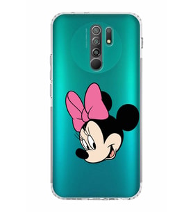 Xiaomi Redmi 9  Kamera Korumalı Kapak Minnie Mouse Tasarımlı Şeffaf  Kılıf