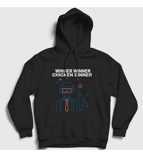 Presmono Unisex Siyah Neon Pubg Kapüşonlu Sweatshirt 30570tt