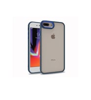 Apple iPhone 8 Plus Uyumlu Kılıf Zore Flora Kapak (Mavi)