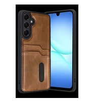Samsung Galaxy A57 5g Sara Kartvizitli Deri Kılıf - Taba