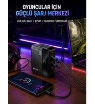 4 Girişli Hızlı Şarj Destekli Masaüstü Şarj İstasyonu