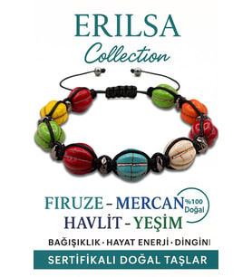 Sertifikalı Karpuz Model Firuze Mercan Havlit Yeşim Taşı Bileklik – Enerji ve Denge (Çok Renkli)