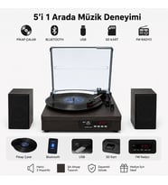 Dosound DS-022 Nostaljik Bluetooth Pikap Çalar USB SD Kart FM Radyo