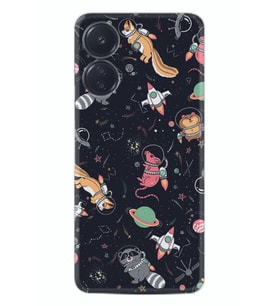 Xiaomi Redmi 13c Kılıf Silikon Desen Özel Seri Planet Animals 1771