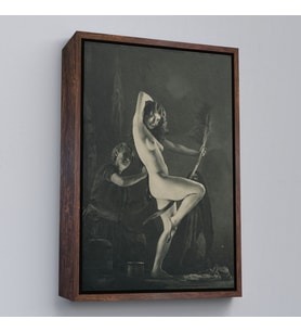 Çerçeveli Şabat Gününe Hazırlık, William Mortensen Cadılar Bayramı - années 1930 Kanvas Tablo (Altın)