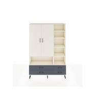 Arges Dolap 10 Raflı 4 Çekmeceli 2 Kapaklı 132x30x195 Aytaşı-Aytaşı/Antrasit
