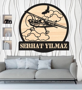 Cessna Planör  Ahşap Duvar tablo