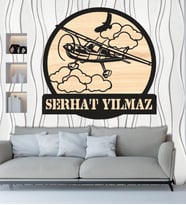Cessna Planör  Ahşap Duvar tablo