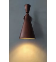 MYLİGHTS RETRO RUSTİK BAKIR ESKİTME  PATİNALI  DUVAR LAMNBASI APLİK (Siyah)