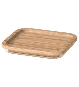 Saklama Kabı Kapağı, Bambu MeridyenDukkan Kare Bambu Kapak 15X15 Cm