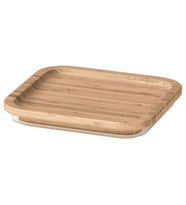 Saklama Kabı Kapağı, Bambu MeridyenDukkan Kare Bambu Kapak 15X15 Cm