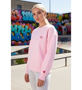 Kadın Bisiklet Yaka Düşük Kol Nakışlı Örme Sweatshirt Fonksiyonel Dayanıklı Kaliteli Rahat