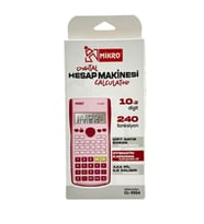 Mikro Digital Fonksiyonlu Hesap Makinesi 10+2 Hane Pembe Cl-9364