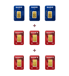 Nadir Gold 24 Ayar 13,5 Gram Külçe Altın (3 Adet 2,5 Gram Külçe Altın + 6 Adet 1 Gram Külçe Altın )
