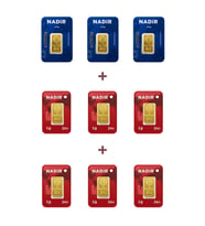 Nadir Gold 24 Ayar 13,5 Gram Külçe Altın (3 Adet 2,5 Gram Külçe Altın + 6 Adet 1 Gram Külçe Altın )