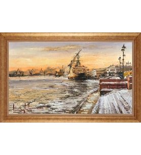 ALTIN ÇERÇEVELİ PASPARTULU TABLO CR1109