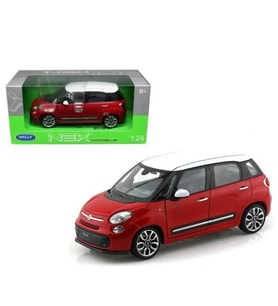 WELLY Koleksiyon 1 / 24 Ölçek Fiat 500L Kırmızı Model Metal Araba