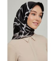 Armine Nostalji Serisi %100 Twill İpek Eşarp 8653D 22