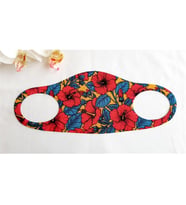 KADIN AKSESUAR MASKE  KIRMIZI ÇİÇEK