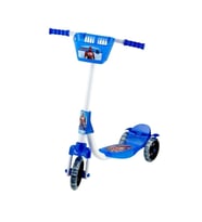 Bebeciden Silikon Tekerli Sepetli Frenli Scooter (Mavi)