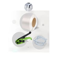 Lifli Set 16mm 850 Metre Lifli Çember- 16 Mm Bukle Toka 500 Adet-1 Adet Germe Aparatı