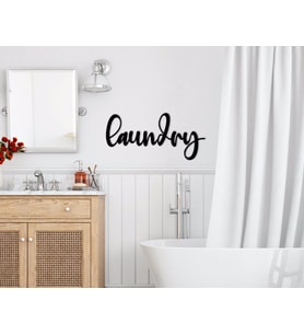 BK Home Laundry Duvar Yazısı-1 (Siyah)