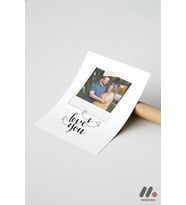 Kişiye Özel I Love You Polaroid Poster, Çerçevesiz Yüksek Kalite Duvar Afişi