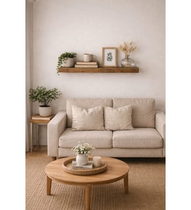 30 mm Tekli Uçan Duvar Rafı Set Gizli Raf- Barok - 15x40