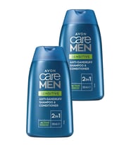 Avon Care Men Sensitive 2'si 1 Arada Kepek Önleyici Şampuan ve Saç Kremi 200 Ml. İkili Set